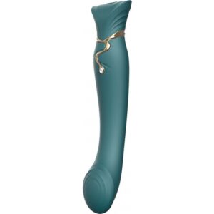 Kit vibrador reina cleopatra con calor verde