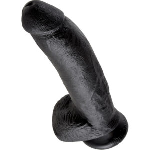 King Cock pene realístico con testículos 26cm negro
